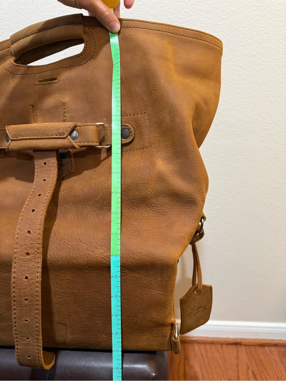 NWOT Discontinued Saddleback Leather Co. Large 14in. Overnight Bag Set - Picture 8 of 9